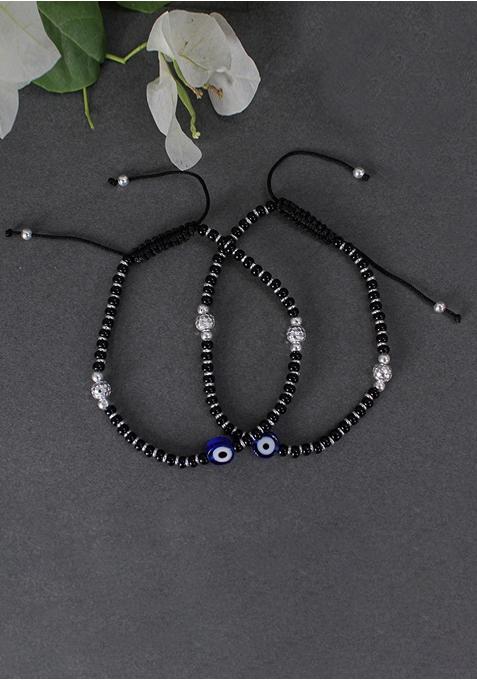 Silver Evil Eye Sterling Silver Anklets