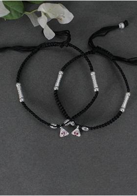 Silver Beaded Sterling Silver Anklets