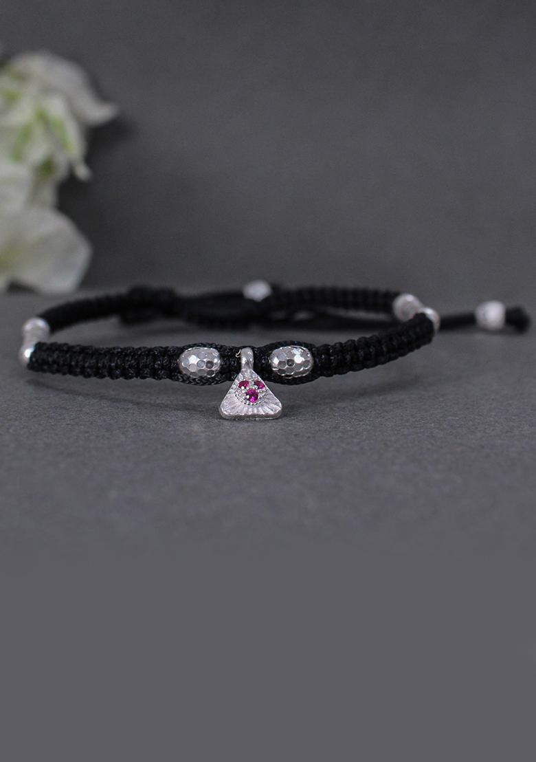 Silver Beaded Sterling Silver Anklets