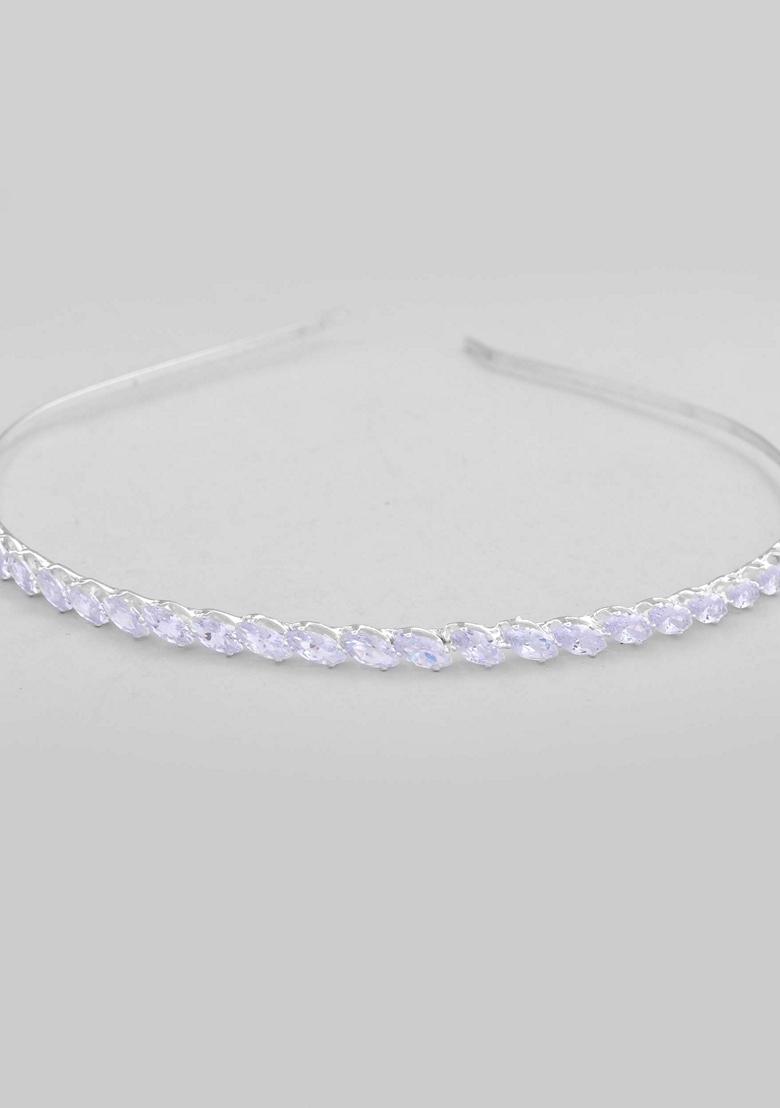 Silver Plated Ad Studded Hairband