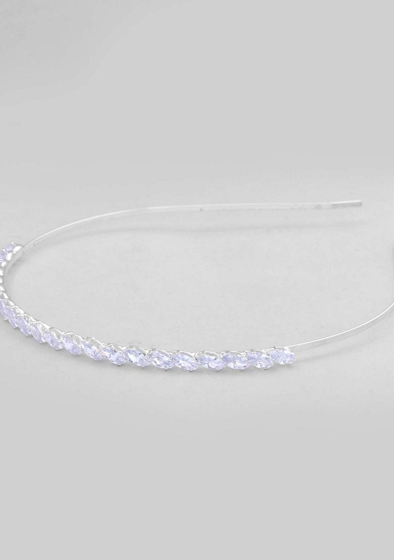 Silver Plated Ad Studded Hairband