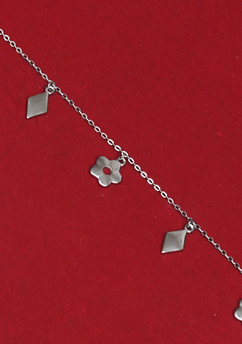 925 Pure Silver Multiple Charm Anklet