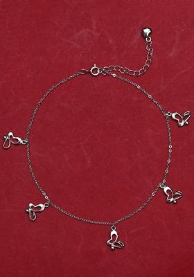 925 Pure Silver Multiple Charm Anklet