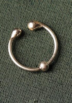 Silver Stone 925 Sterling Silver Septum Nosepin