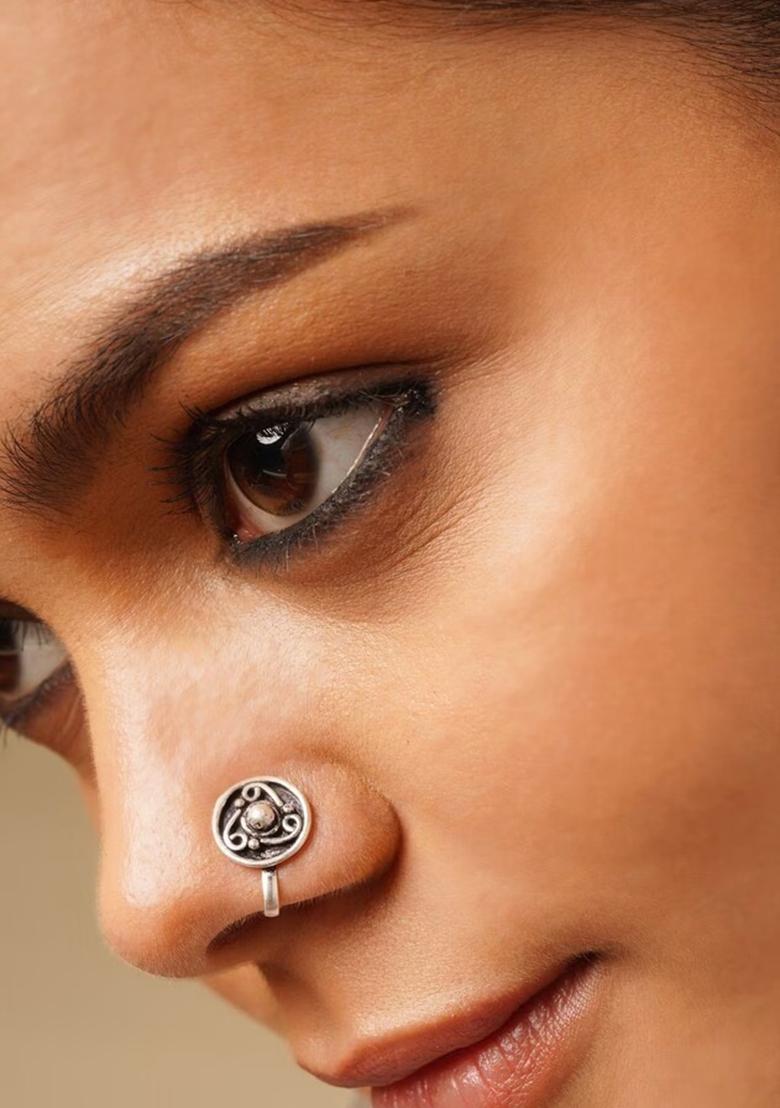 Silver Beads 925 Sterling Silver Clipon Nosepin