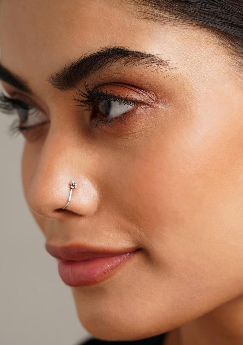 Silver Beads 925 Sterling Silver Clipon Nosepin