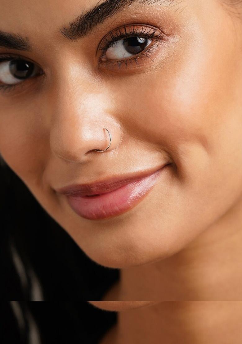 Silver Flower 925 Sterling Silver Nosering