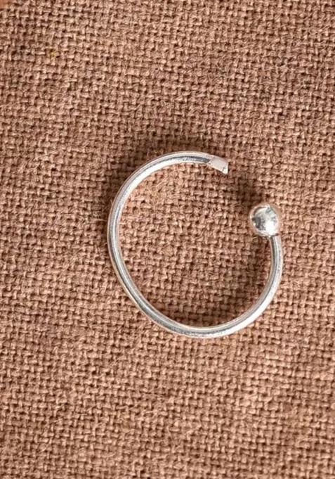 Silver Stone 925 Sterling Silver Nosering