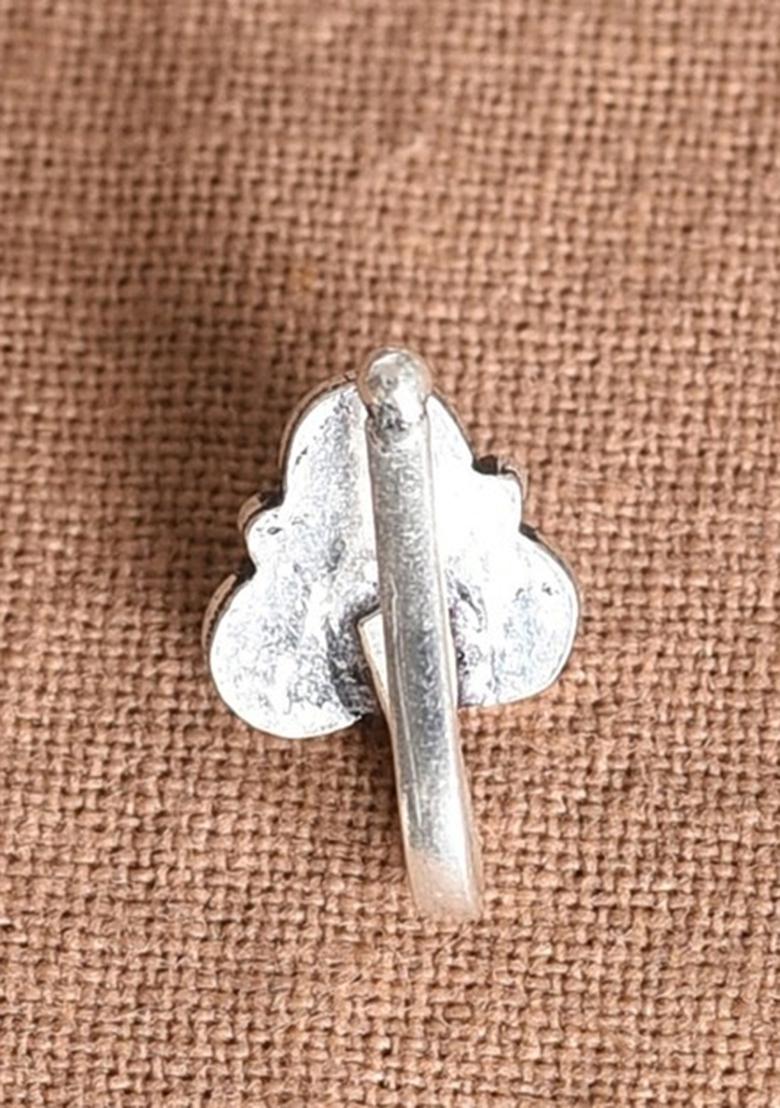 Red Stone 925 Sterling Silver Clipon Nosepin