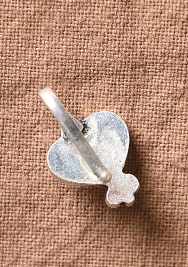 Red Stone 925 Sterling Silver Clipon Nosepin