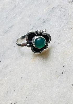 Green Stone 925 Sterling Silver Clipon Nosepin