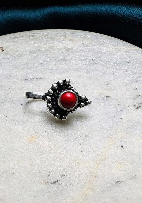 Red Stone 925 Sterling Silver Clipon Nosepin