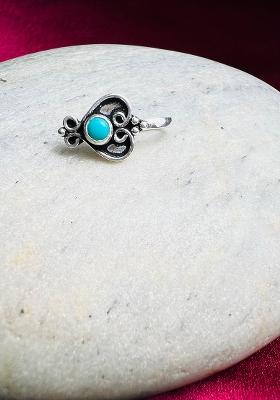 Turquoise Blue Stone 925 Sterling Silver Clipon Nosepin