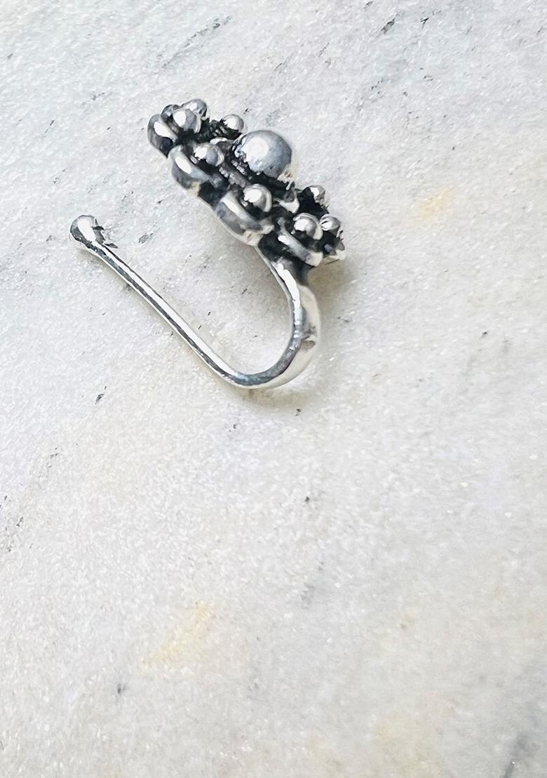 Silver Stone 925 Sterling Silver Clipon Nosepin