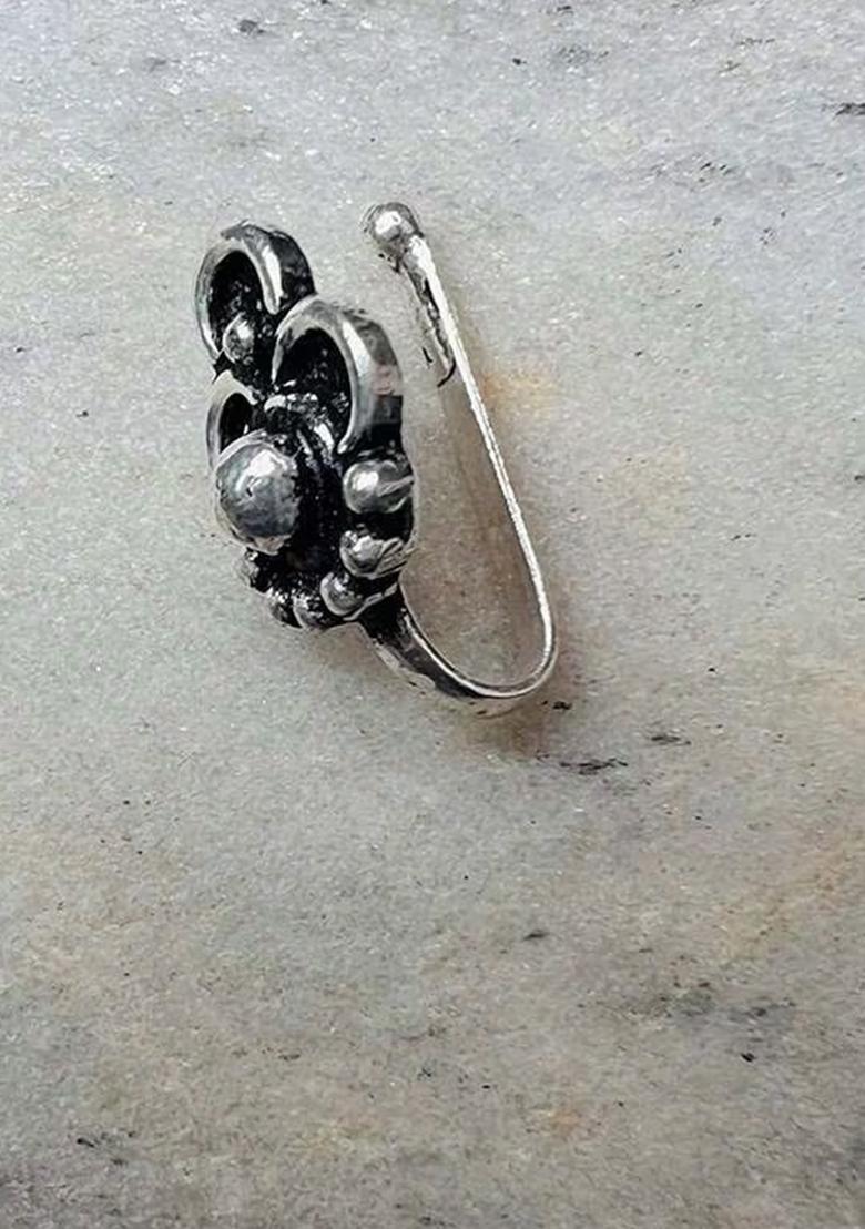 Silver Stone 925 Sterling Silver Clipon Nosepin