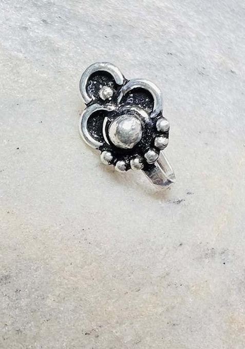 Silver Stone 925 Sterling Silver Clipon Nosepin