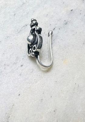 Silver Stone 925 Sterling Silver Clipon Nosepin