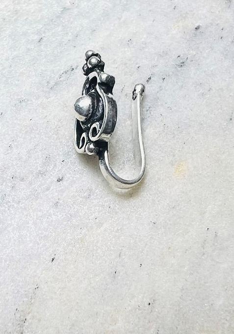 Silver Stone 925 Sterling Silver Clipon Nosepin
