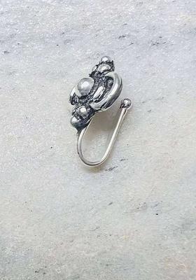 Silver Stone 925 Sterling Silver Clipon Nosepin