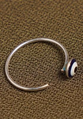 Blue Stone 925 Sterling Silver Nosering