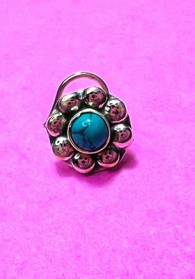 Turquoise Blue Stone 925 Sterling Silver Nosepin