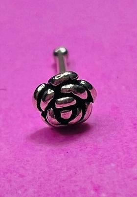 Silver Stone 925 Sterling Silver Nosepin