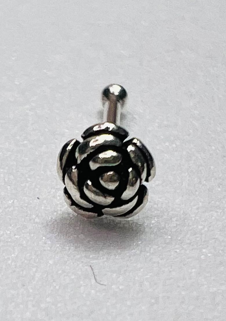 Silver Stone 925 Sterling Silver Nosepin