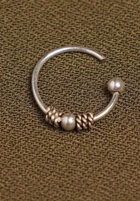 Silver Beads 925 Sterling Silver Nosering