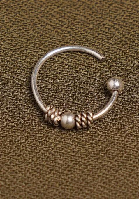 Silver Beads 925 Sterling Silver Nosering