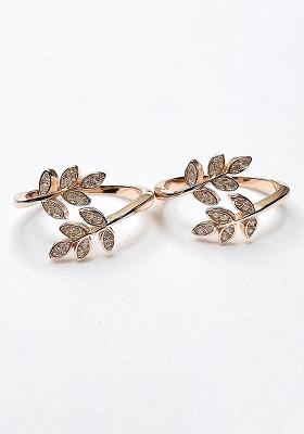 Rose Gold Stone 925 Sterling Silver Toe Rings