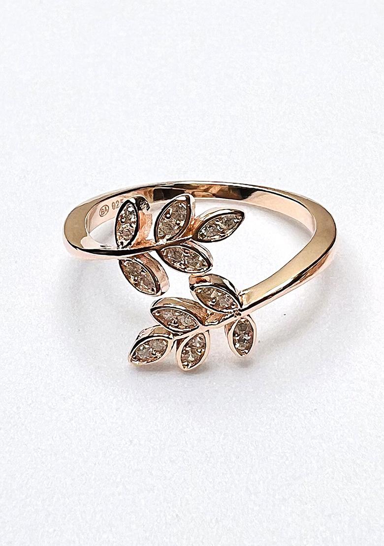 Rose Gold Stone 925 Sterling Silver Toe Rings