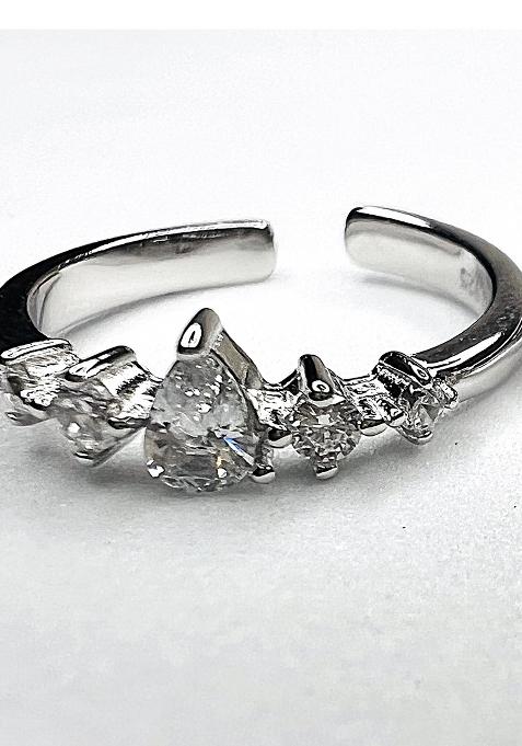 Silver Stone 925 Sterling Silver Toe Rings