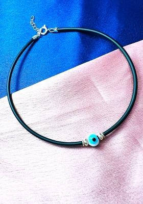 Black Beads 925 Sterling Silver Anklet