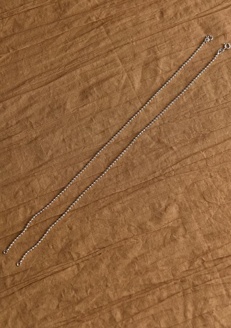 Silver Plain 925 Sterling Silver Anklets