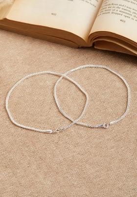 Silver Plain 925 Sterling Silver Anklets
