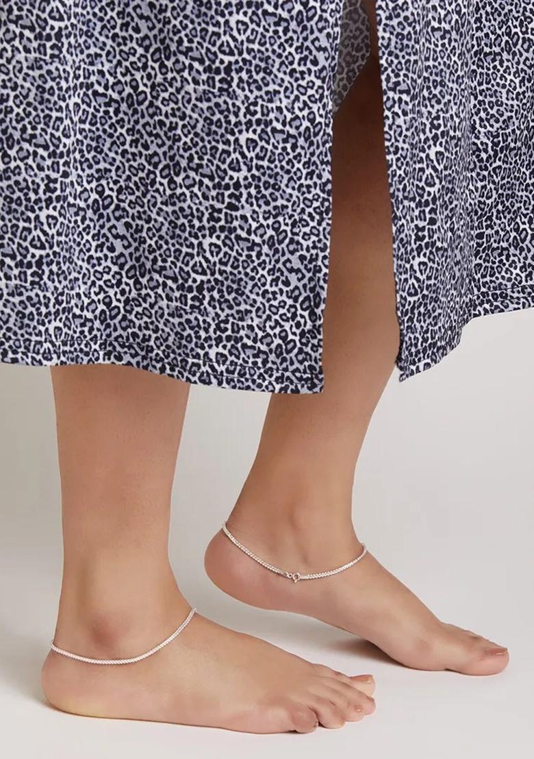 Silver Plain 925 Sterling Silver Anklets