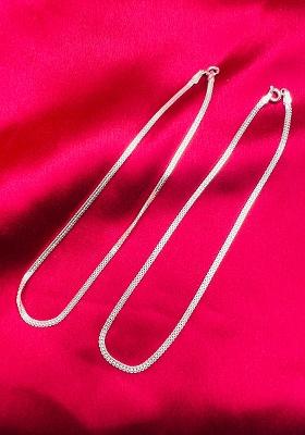 Silver Plain 925 Sterling Silver Anklets
