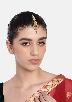 Red Studded Gold Plated Head Accessories