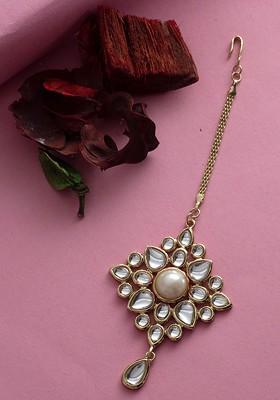 White Studded Gold Plated Head Accessories