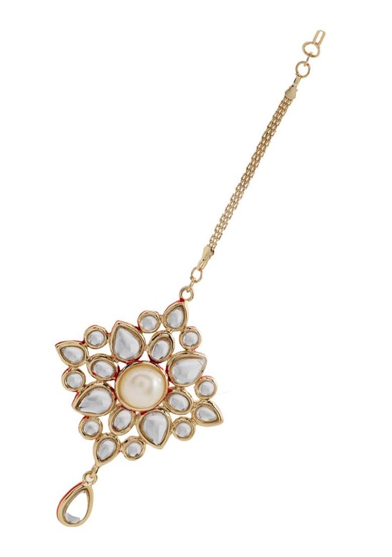 White Studded Gold Plated Head Accessories