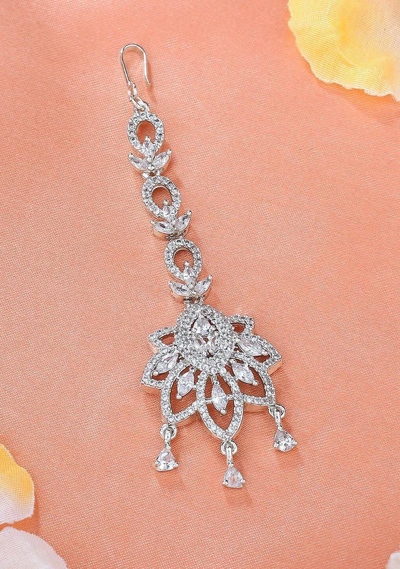 Silver Studded Rhodium Plated Head Accessories