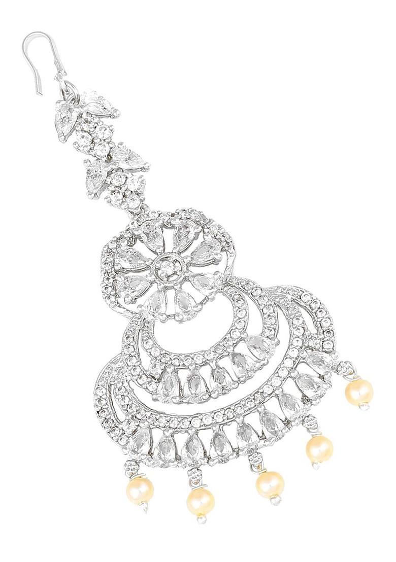 Silver Studded Rhodium Plated Head Accessories