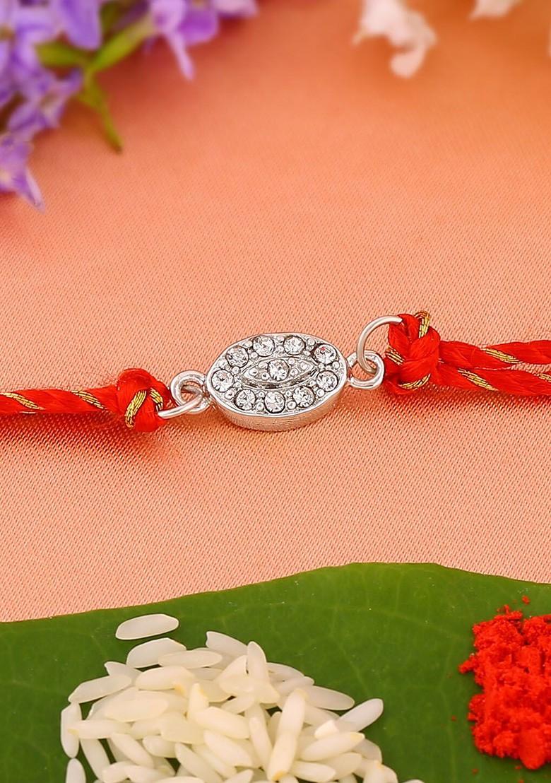 Silver Studded Rhodium Plated Bangles And Bracelets