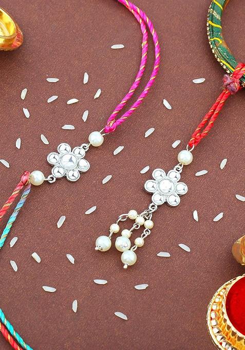 Silver Studded Bhaiya Bhabhi Rakhi