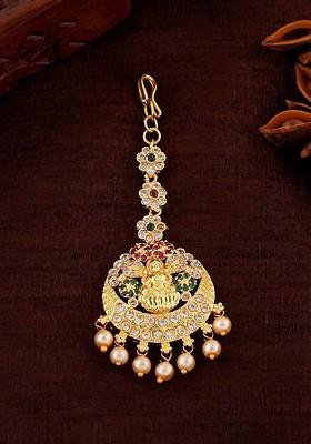 Pink Studded Gold Plated Head Accessories