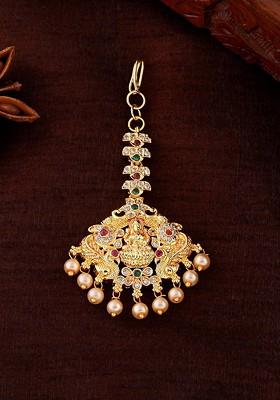 White Studded Gold Plated Head Accessories