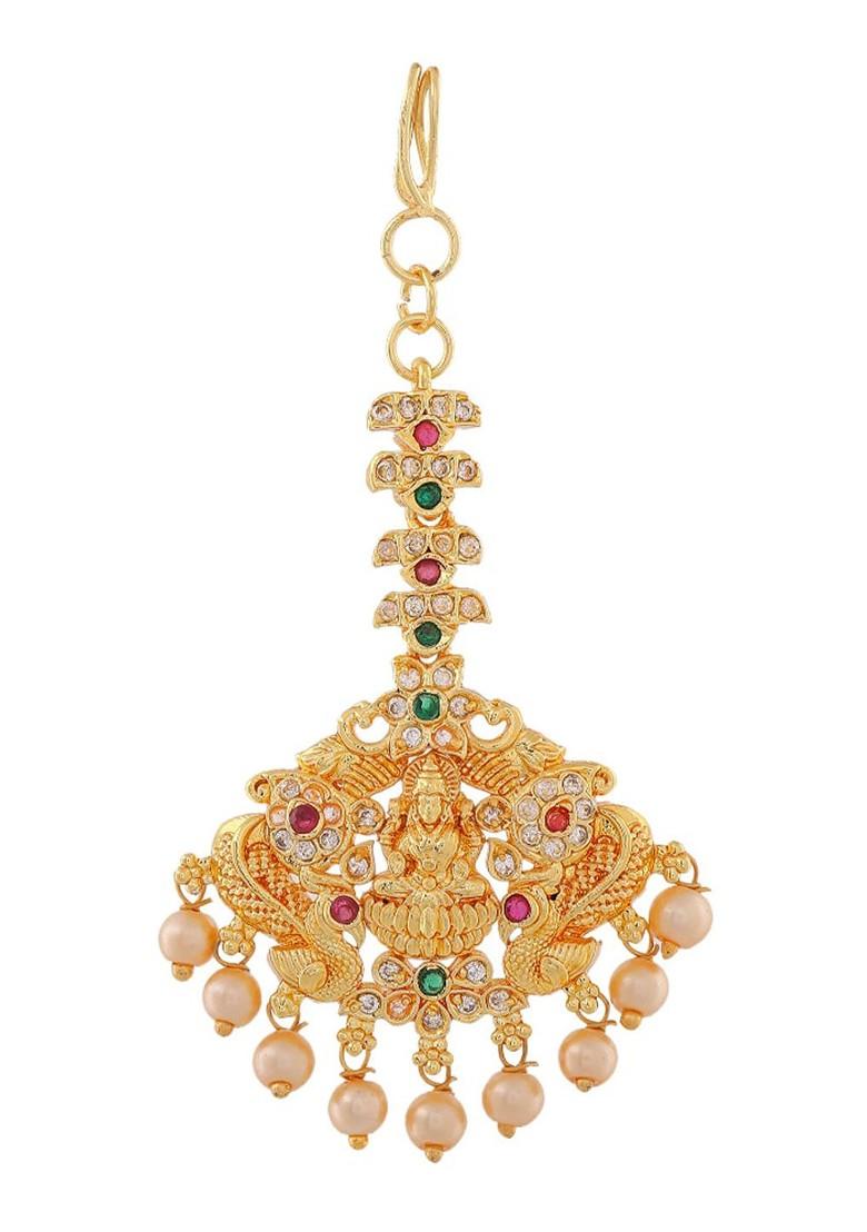 White Studded Gold Plated Head Accessories