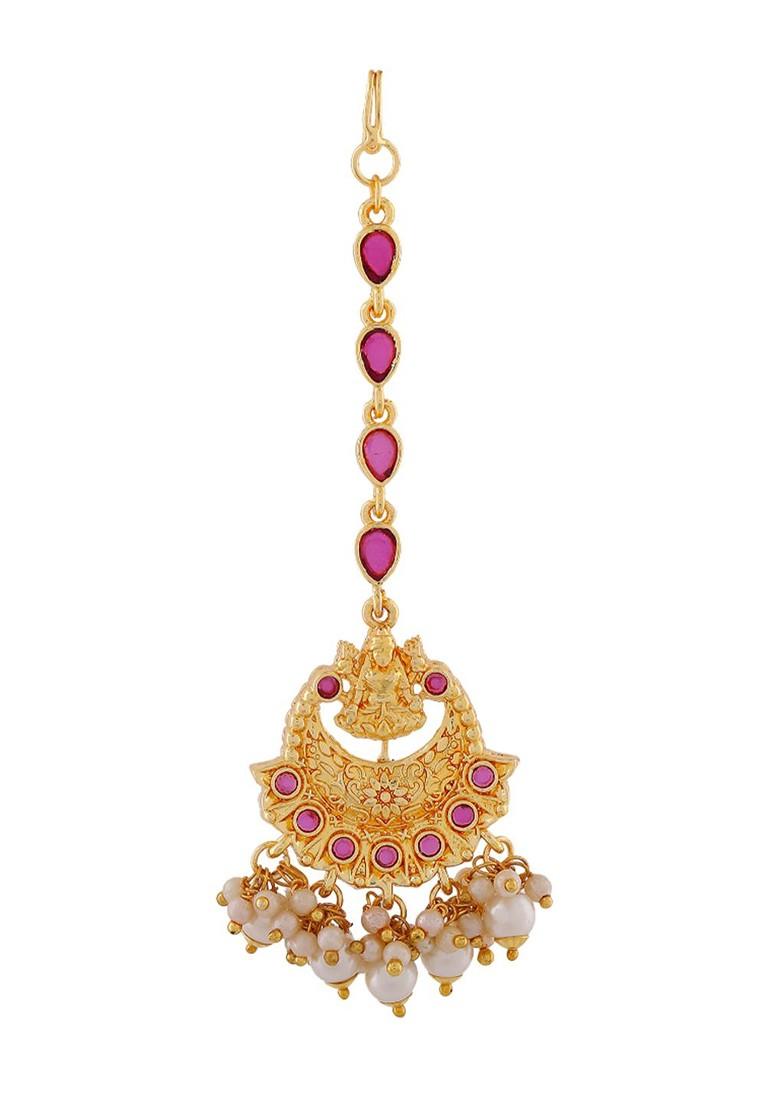 Green Studded Gold Plated Head Accessories