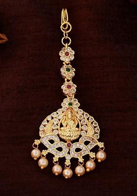 White Studded Gold Plated Head Accessories