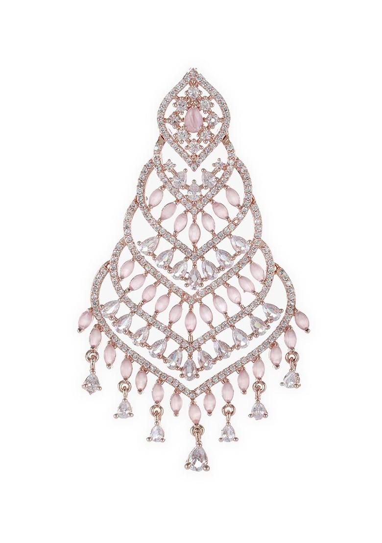 Rose Gold Plain Gold Plated Jhumar Passa